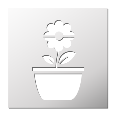Pochoir Pot de fleur