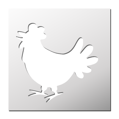 Pochoir Poule