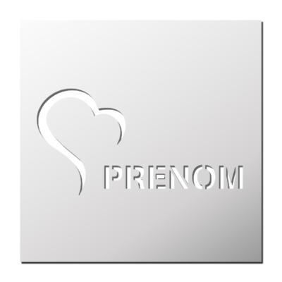 Pochoir personnalisé “PRENOM Coeur”