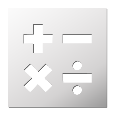 Pochoir Symboles mathématiques