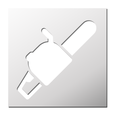 Pochoir Tronçonneuse