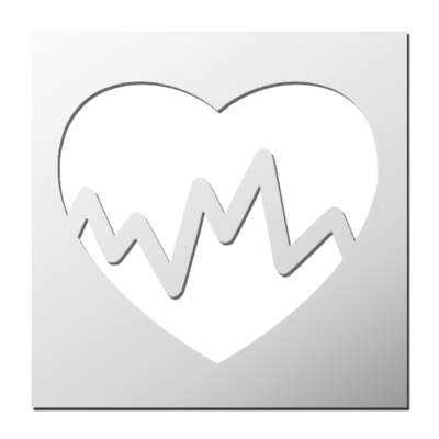 Pochoir Battements de coeur