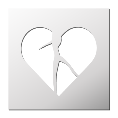 Pochoir Coeur brisé
