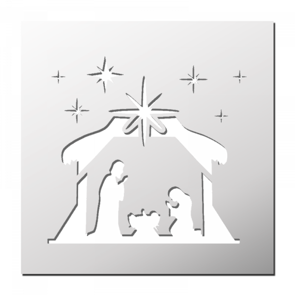 Pochoir Crèche Noël