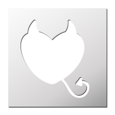 Pochoir Démon Coeur