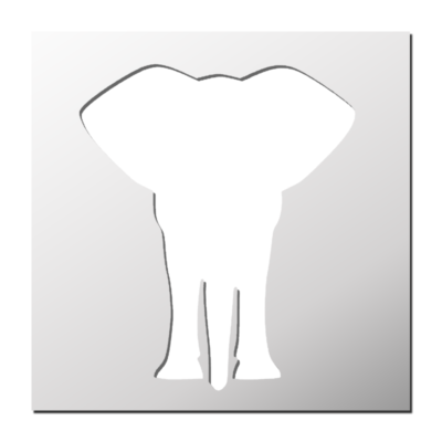 Pochoir Eléphant