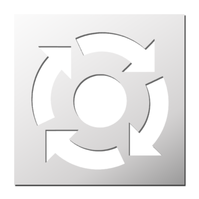 Pochoir Flèches circulaires