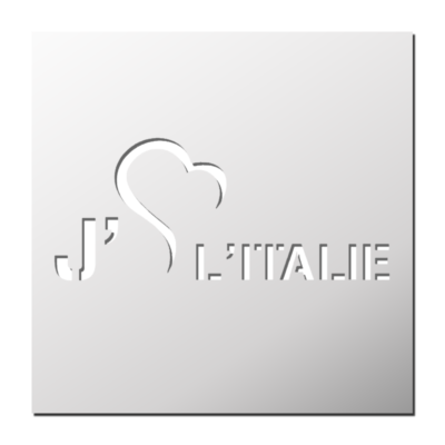 Pochoir J’aime L’ITALIE