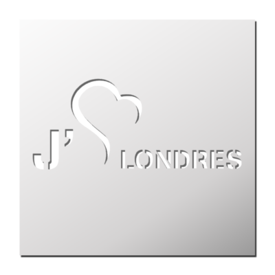 Pochoir J’aime LONDRES