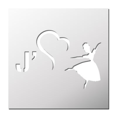 Pochoir J’aime La Danse