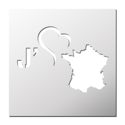 Pochoir J’aime La FRANCE