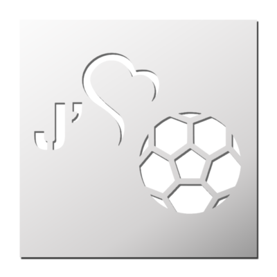 Pochoir J&rsquo;aime Le Foot