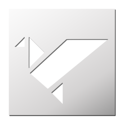 Pochoir Oiseau origami