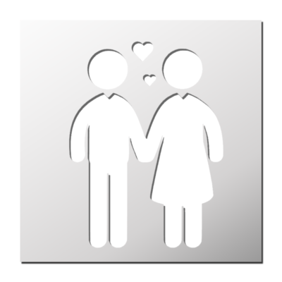 Pochoir Couple Amoureux