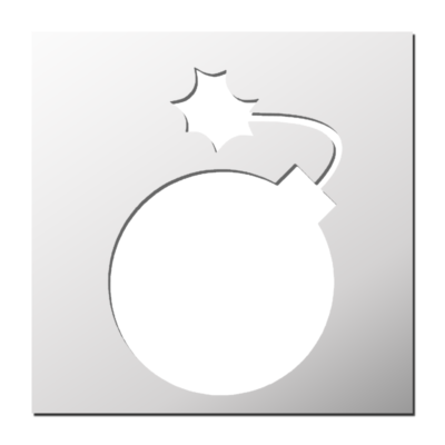 Pochoir Bombe