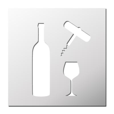 Pochoir Bouteille de vin