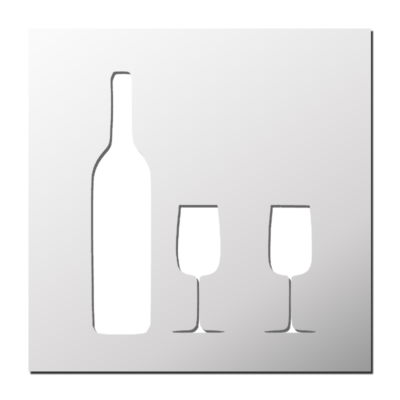 Pochoir Dégustation de vin