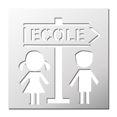 Pochoir Ecole