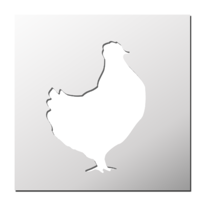 Pochoir Poule