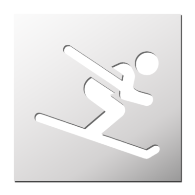 Pochoir Skieur