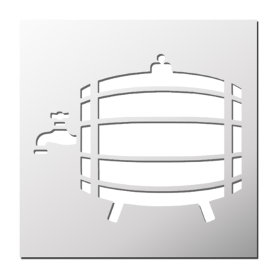 Pochoir Tonneau de vin