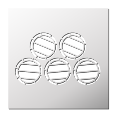Pochoir Tonneaux de vin