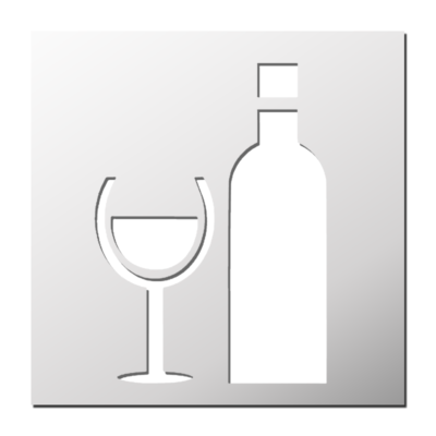 Pochoir Verre de Vin