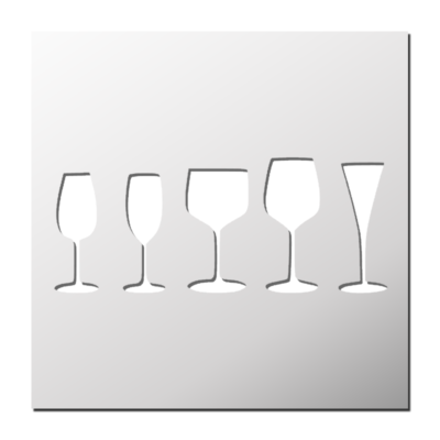 Pochoir Verres