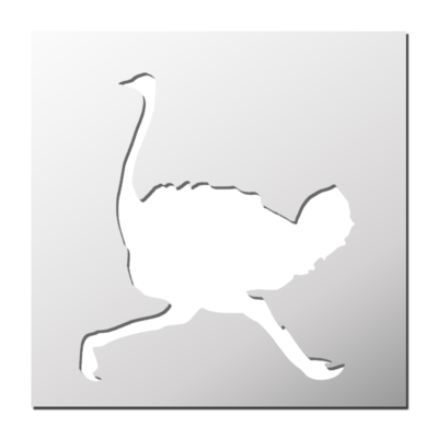 Pochoir Autruche