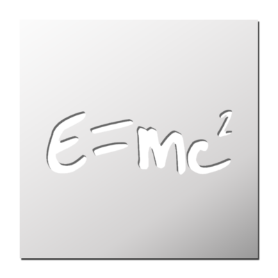 Pochoir E = mc²