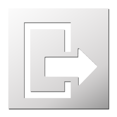 Pochoir Issue de secours