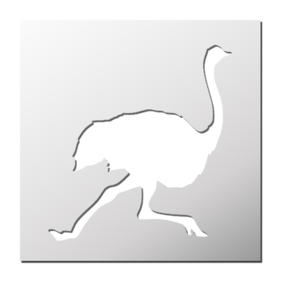 Pochoir Autruche
