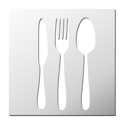 Pochoir Couteau Fourchette Cuillère