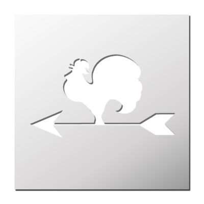 Pochoir Girouette Coq