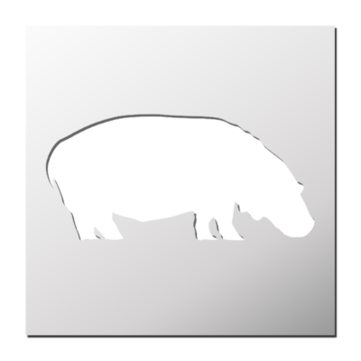 Pochoir Hippopotame