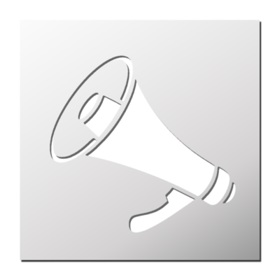 Pochoir Megaphone