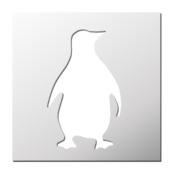 Pochoir Pingouin tattoo éphémère aérographe