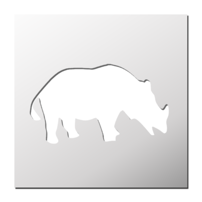 Pochoir Rhinocéros