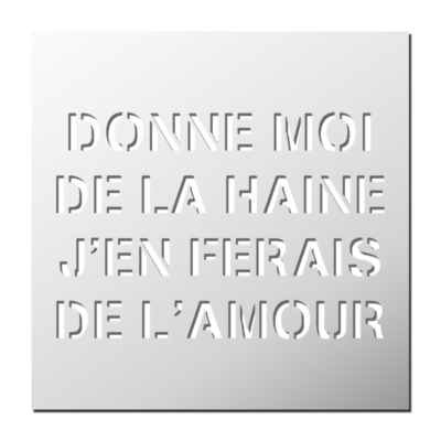 Pochoir Amour Haine