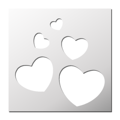 Pochoir Coeurs
