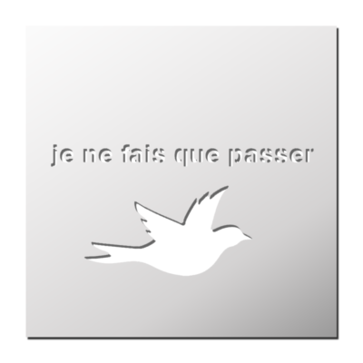 Pochoir Je ne fais que passer