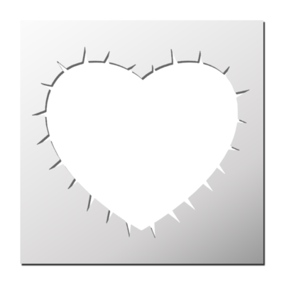 Pochoir Coeur Cactus