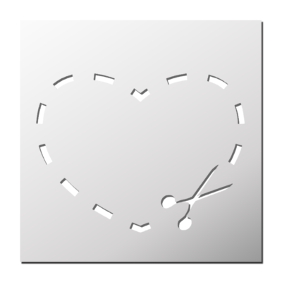 Pochoir Coeur découpé