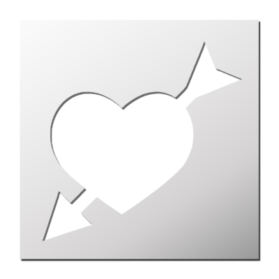Pochoir Coeur Transpercé