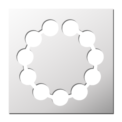 Pochoir Collier de perles