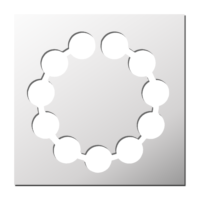 Pochoir Collier de perles Pochoir Collier de perles