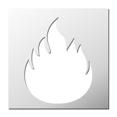 Pochoir Flamme