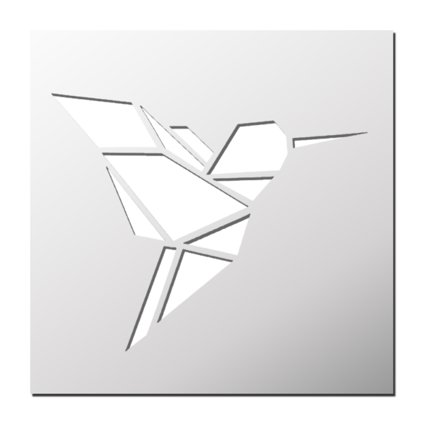 Pochoir Origami Oiseau