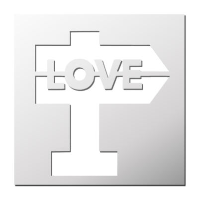 Pochoir Panneau Love