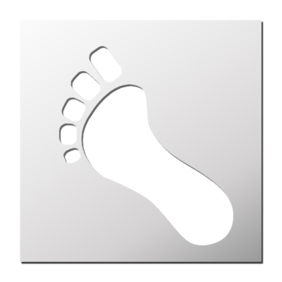 Pochoir Pied